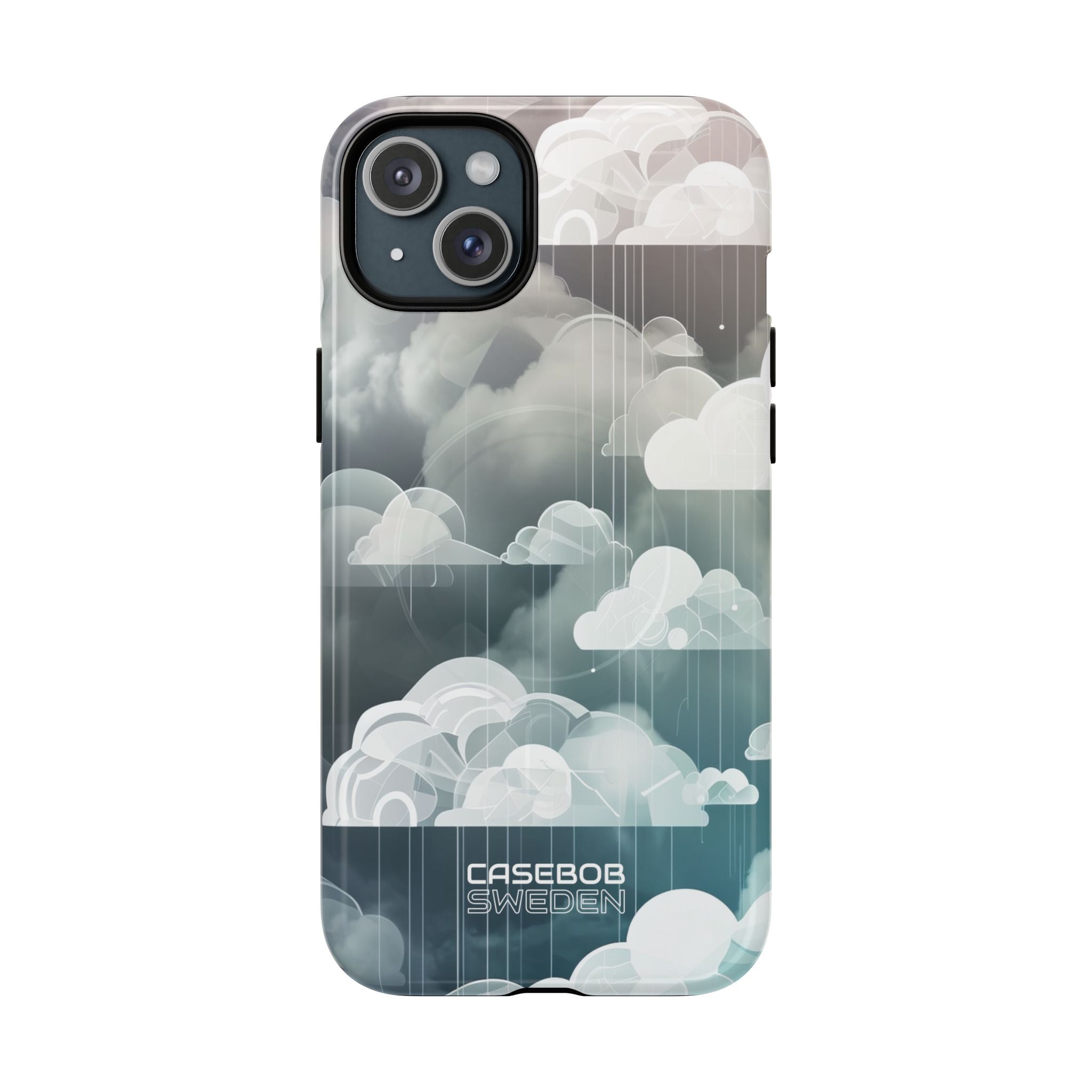 Silver Dream Clouds iPhone 15 - Tough+