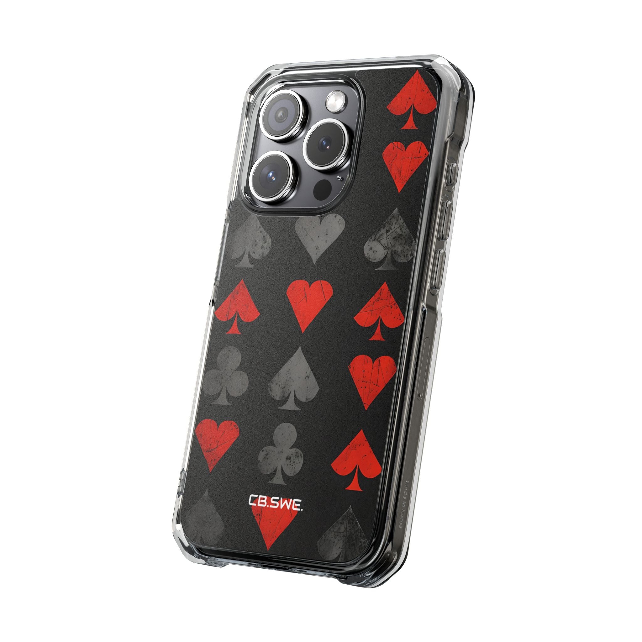 Playing Card Suits Gothic Flair iPhone 15 - Impact Clear+