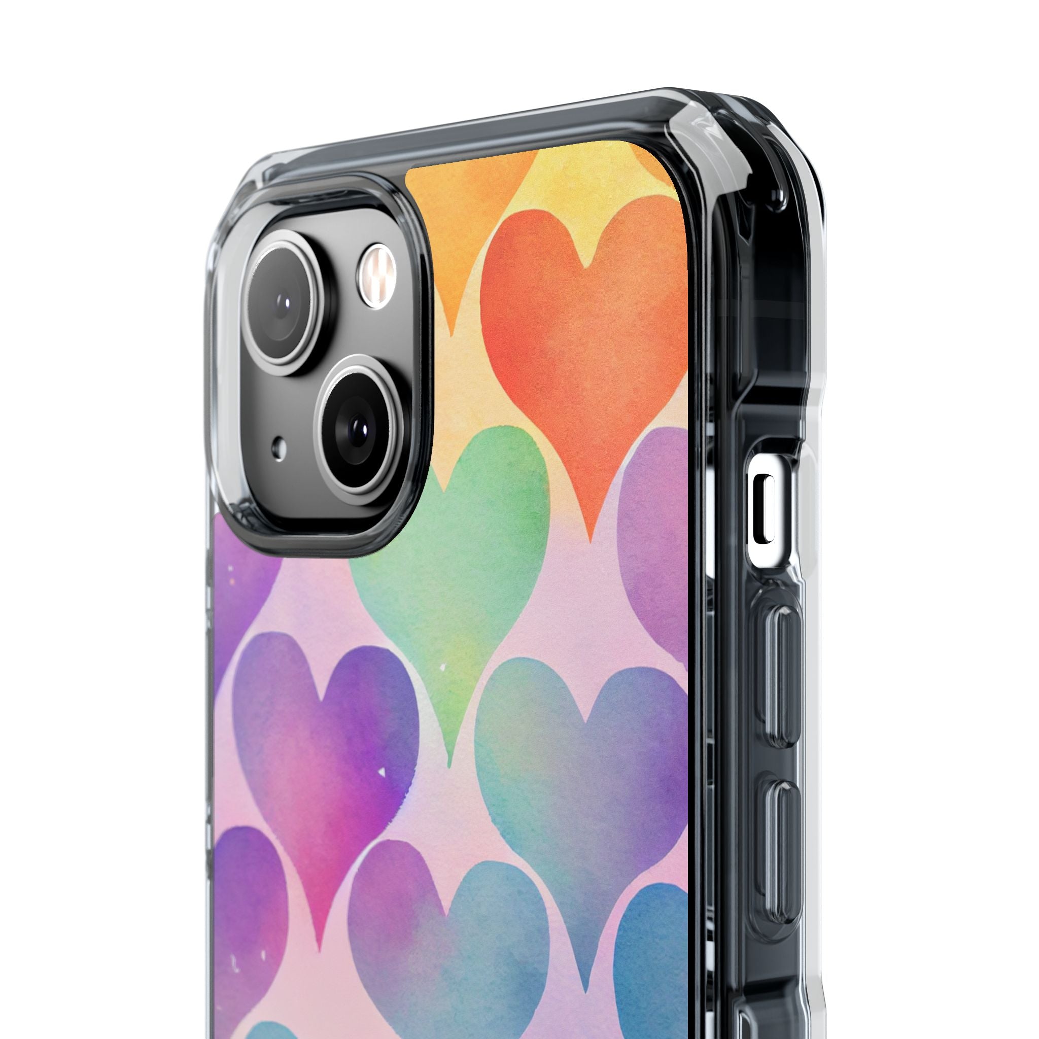 Watercolor Heart Symphony iPhone Case - Impact