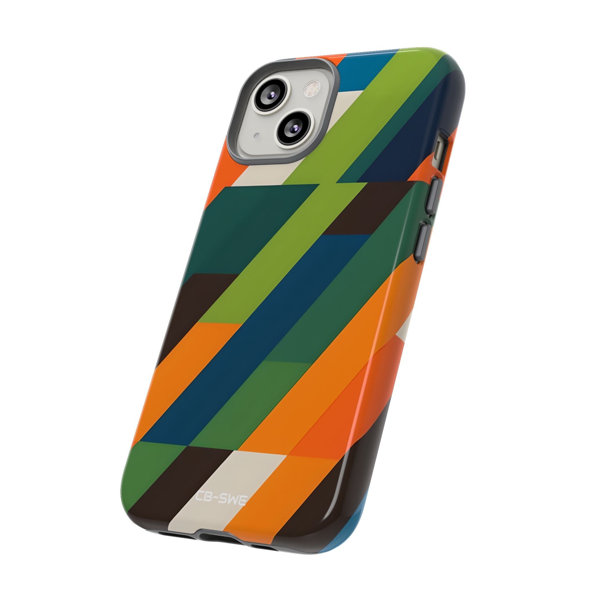 Geometric Color Intersection - iPhone Case