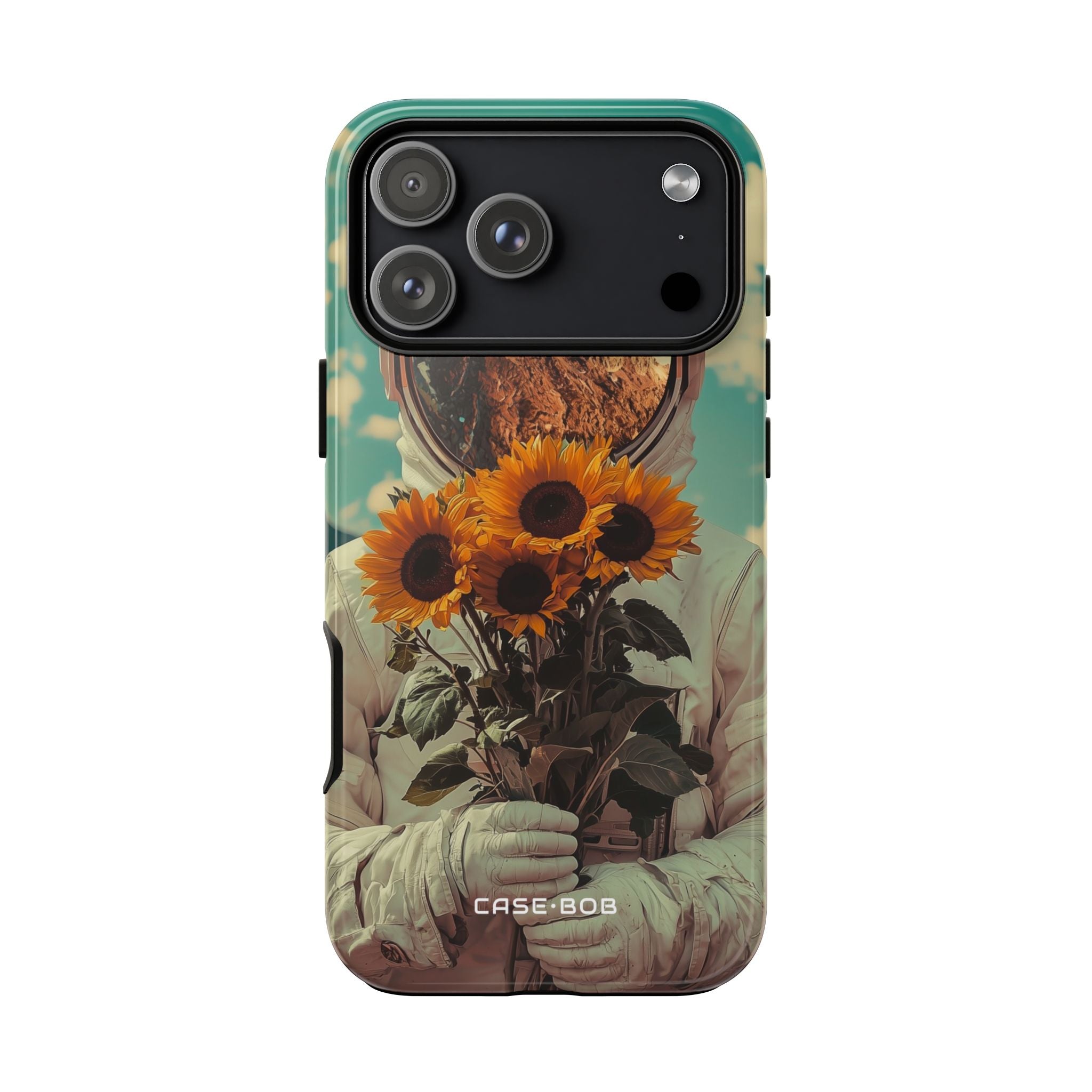 Sunflower Astronaut iPhone 17 Pro Max Case - Tough