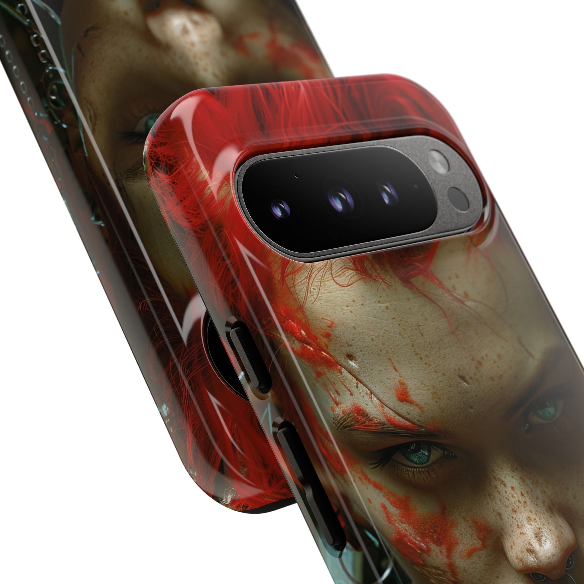 Red Spike Gaze Google Pixel 9 Pro Case - Tough
