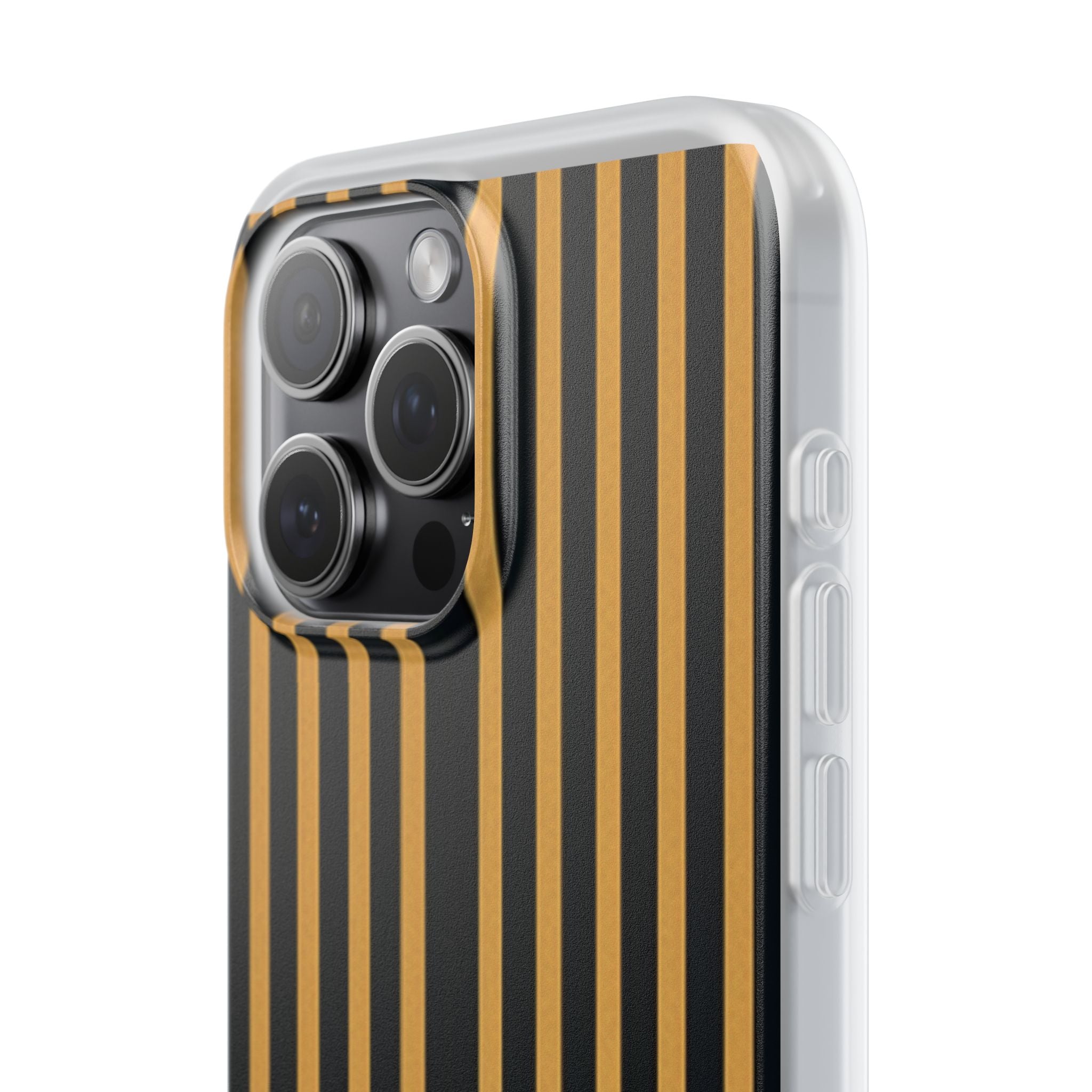 Golden Stripes iPhone 15 Pro Max Case - Soft