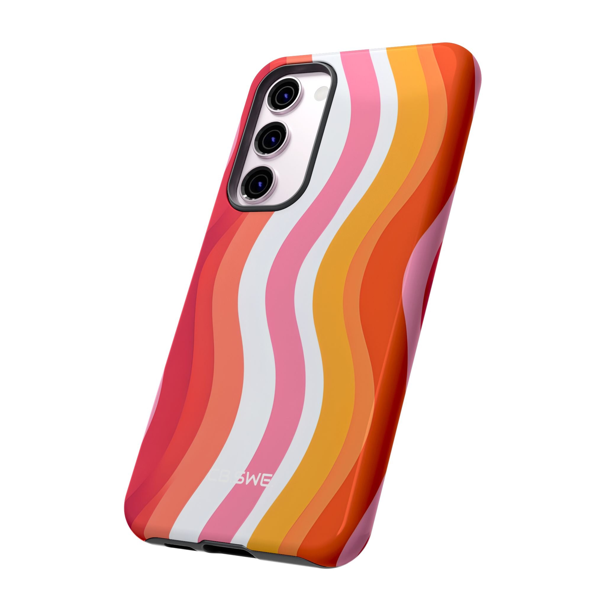Vibrant Retro Vertical Wavy Stripes Samsung S23 - Tough