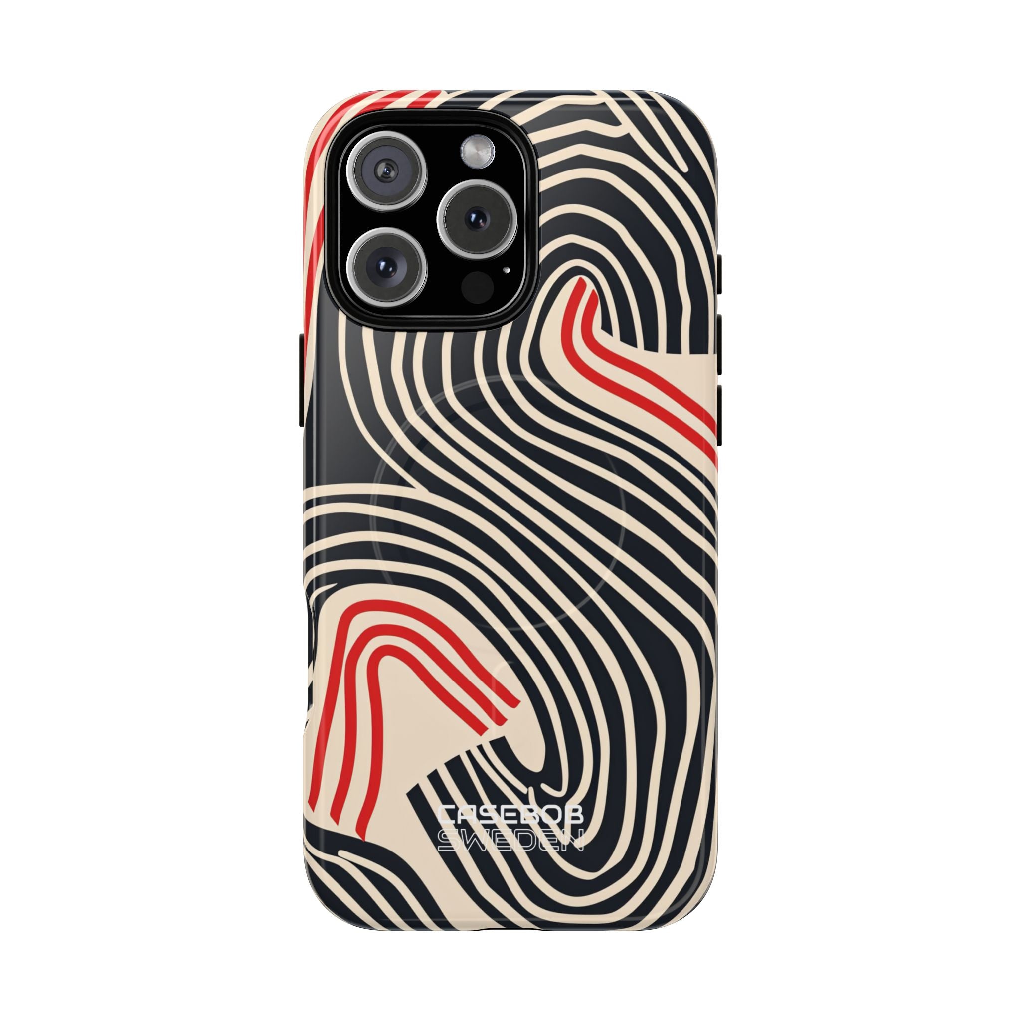 Wavy Red Flow iPhone 16 - Tough+