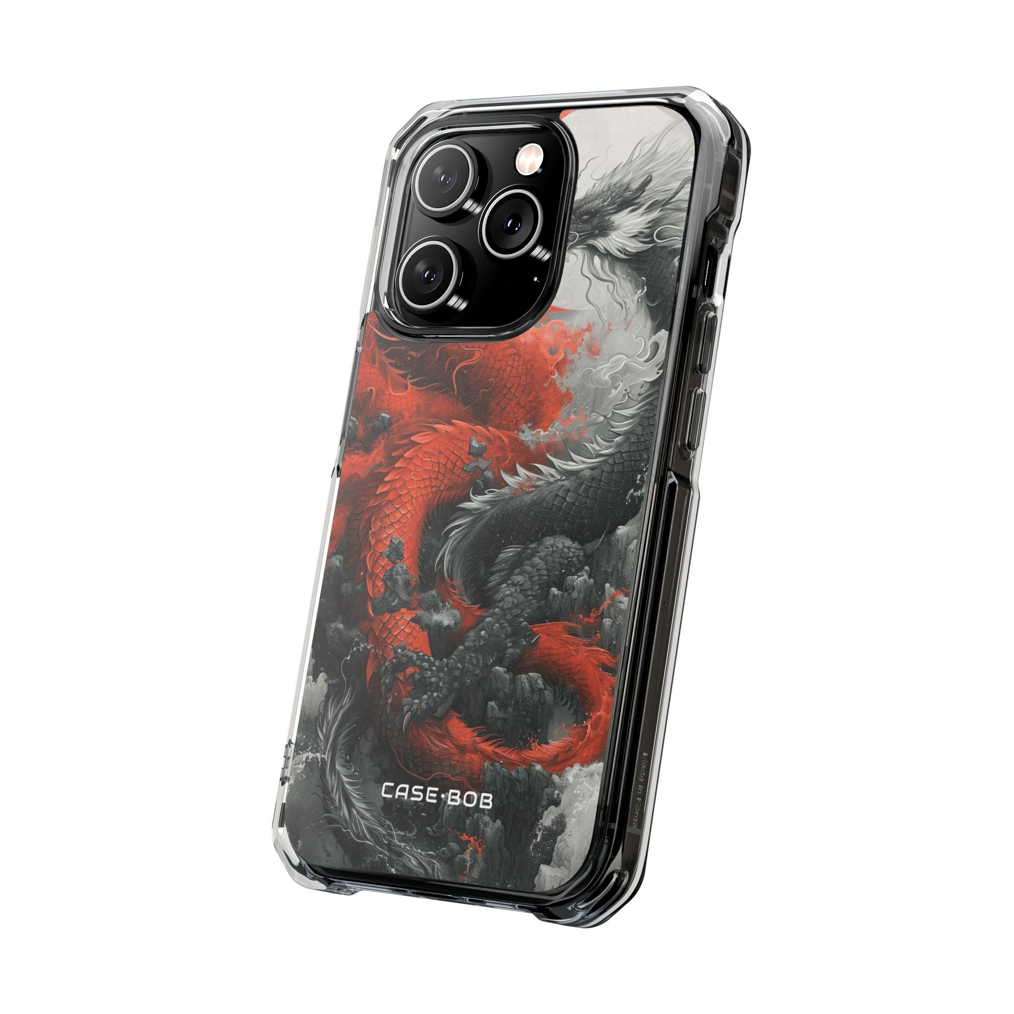 Twin Dragons Crimson iPhone 14 Pro Case - Impact