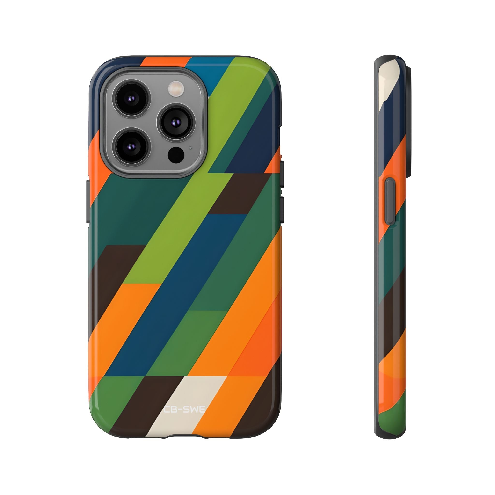 Geometric Color Intersection - iPhone Case