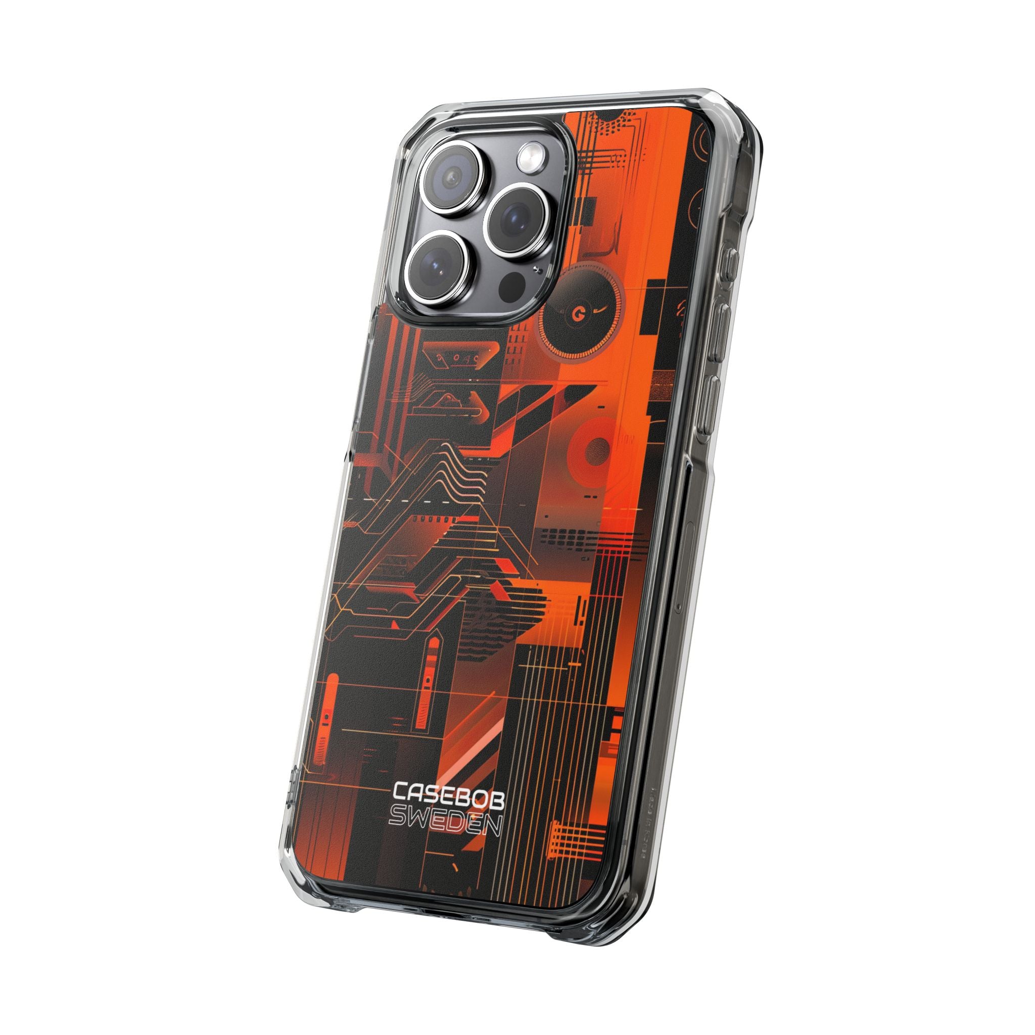 Orange Circuit Dreams iPhone 15 - Impact Clear+