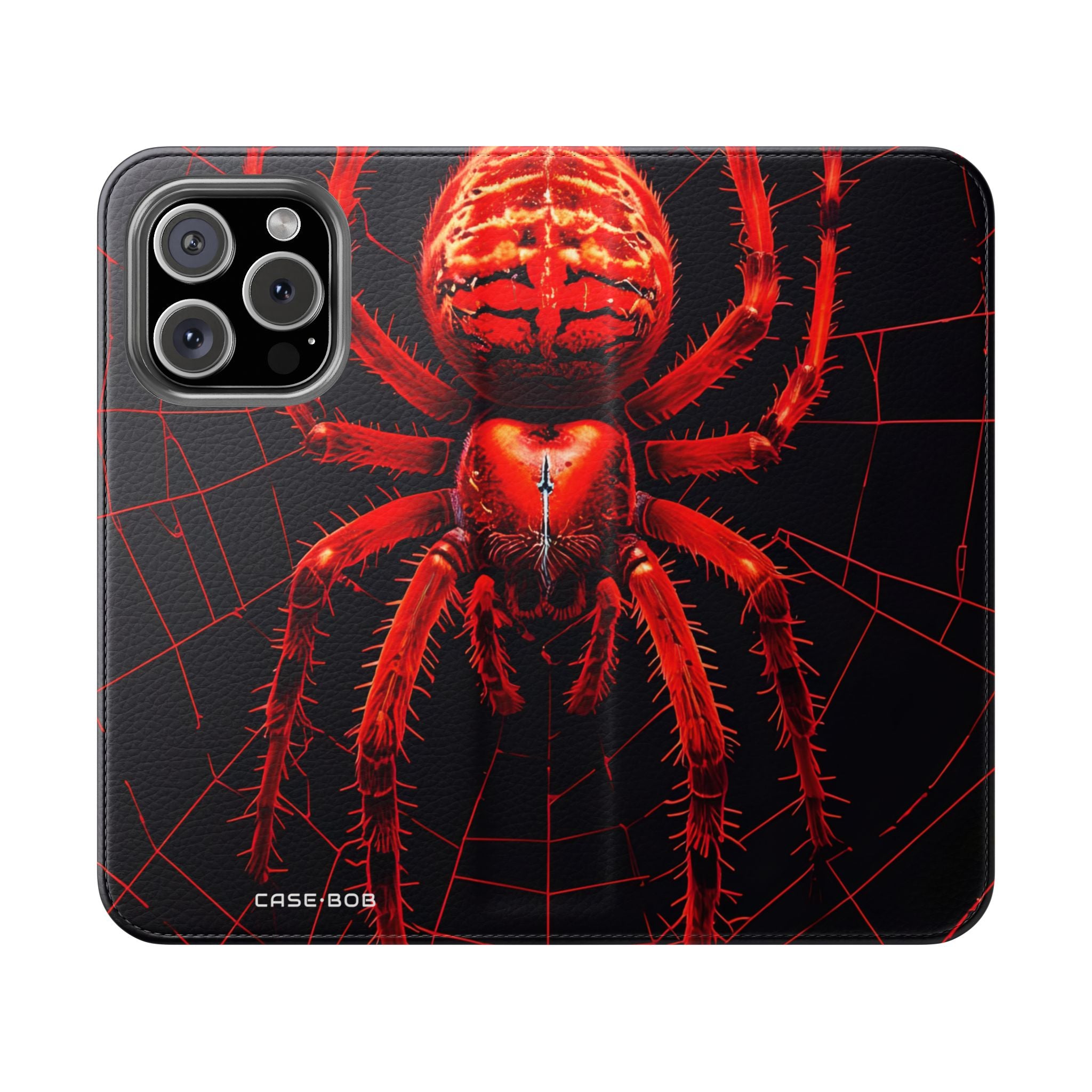 Crimson Spiderweb - iPhone 16 Pro Case - Wallet