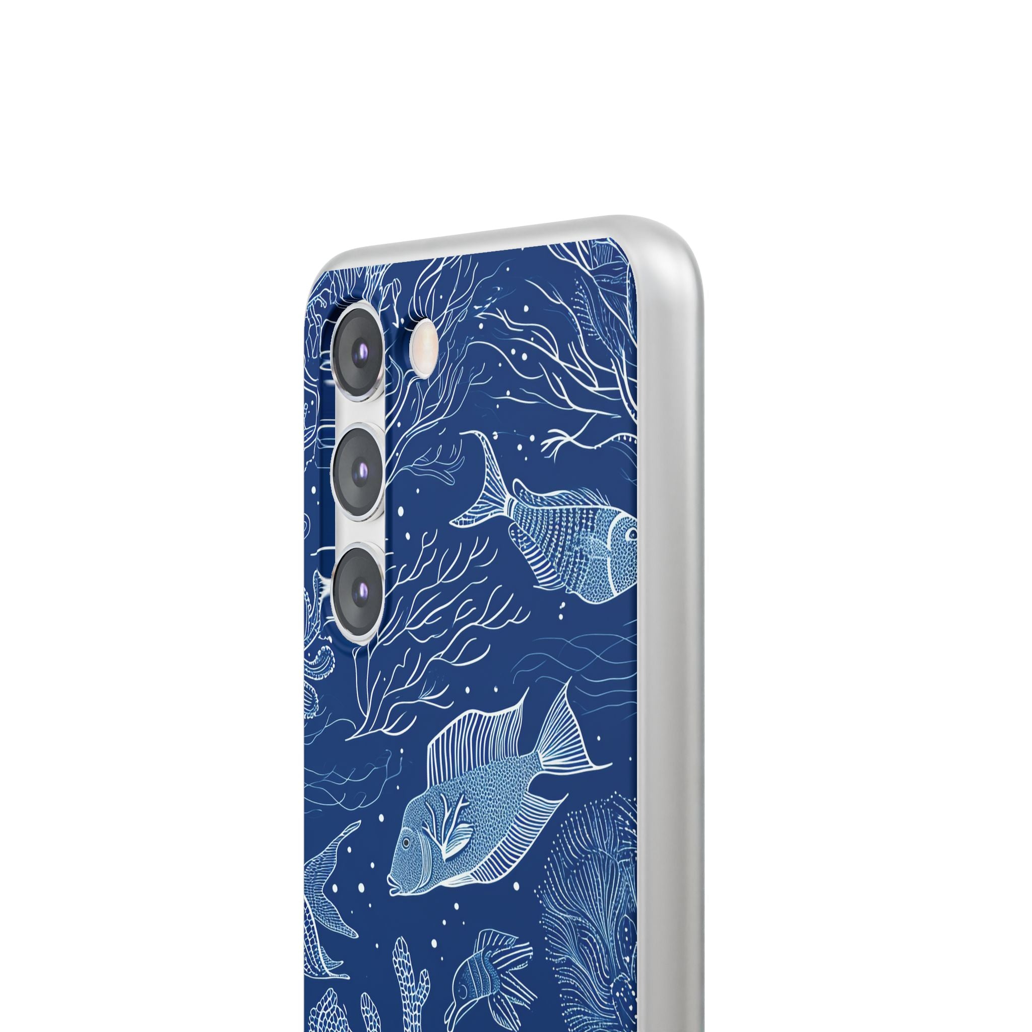 Navy Scale Reef Samsung S23 Case - Soft