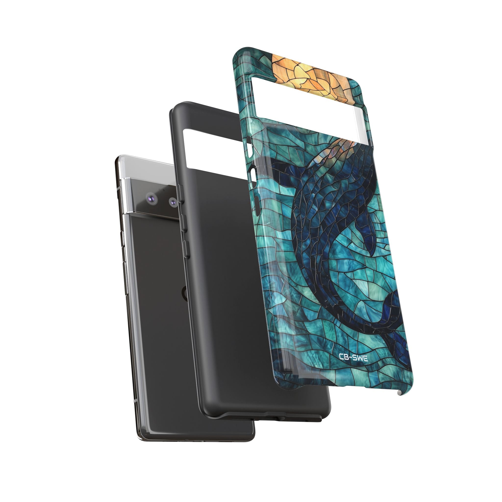 Whale Dives Upward - Google Pixel Case