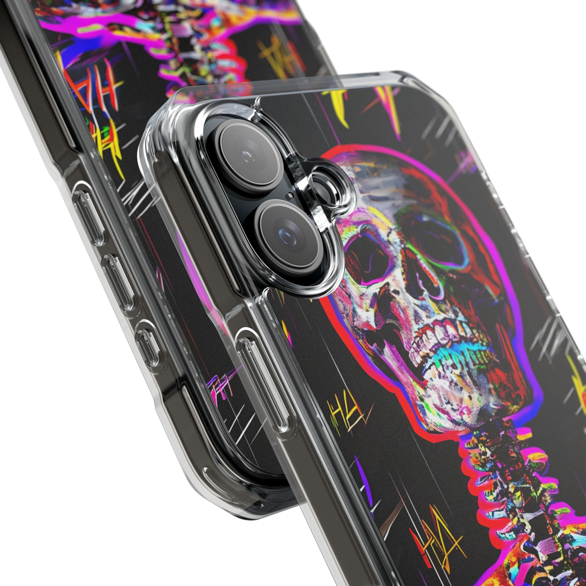 Neon Skeleton Laugh iPhone 16 Plus Case - Impact