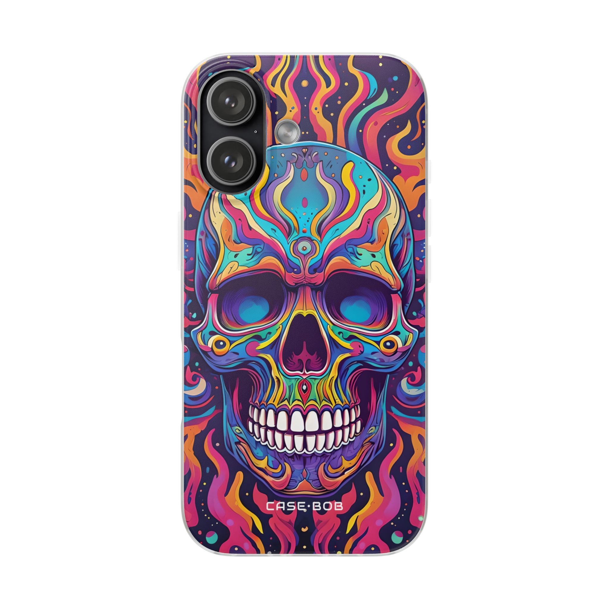 Flaming Skull iPhone 17 Case - Soft