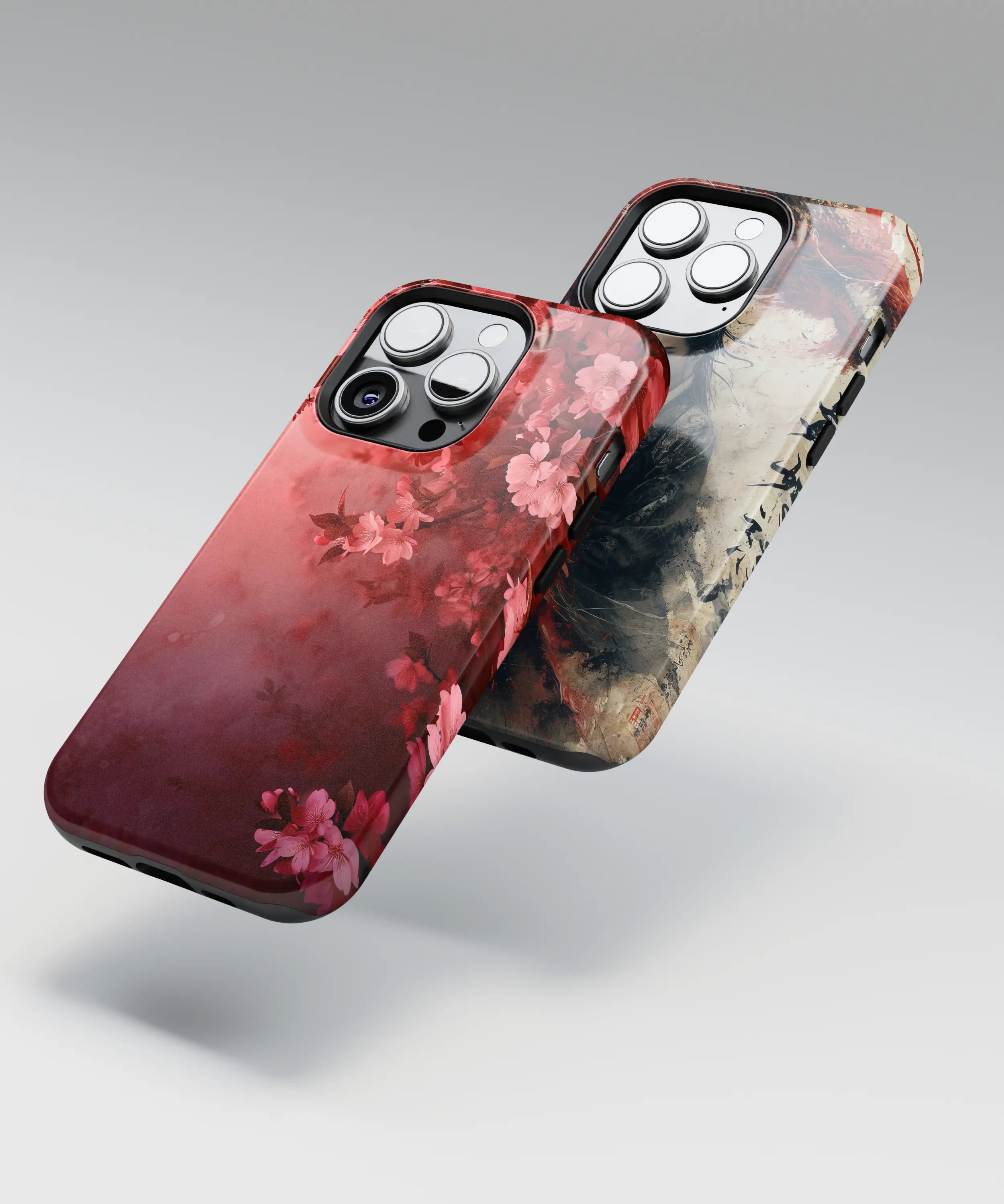 Aesthetic phone case designs with balanced tones and soft modern composition.