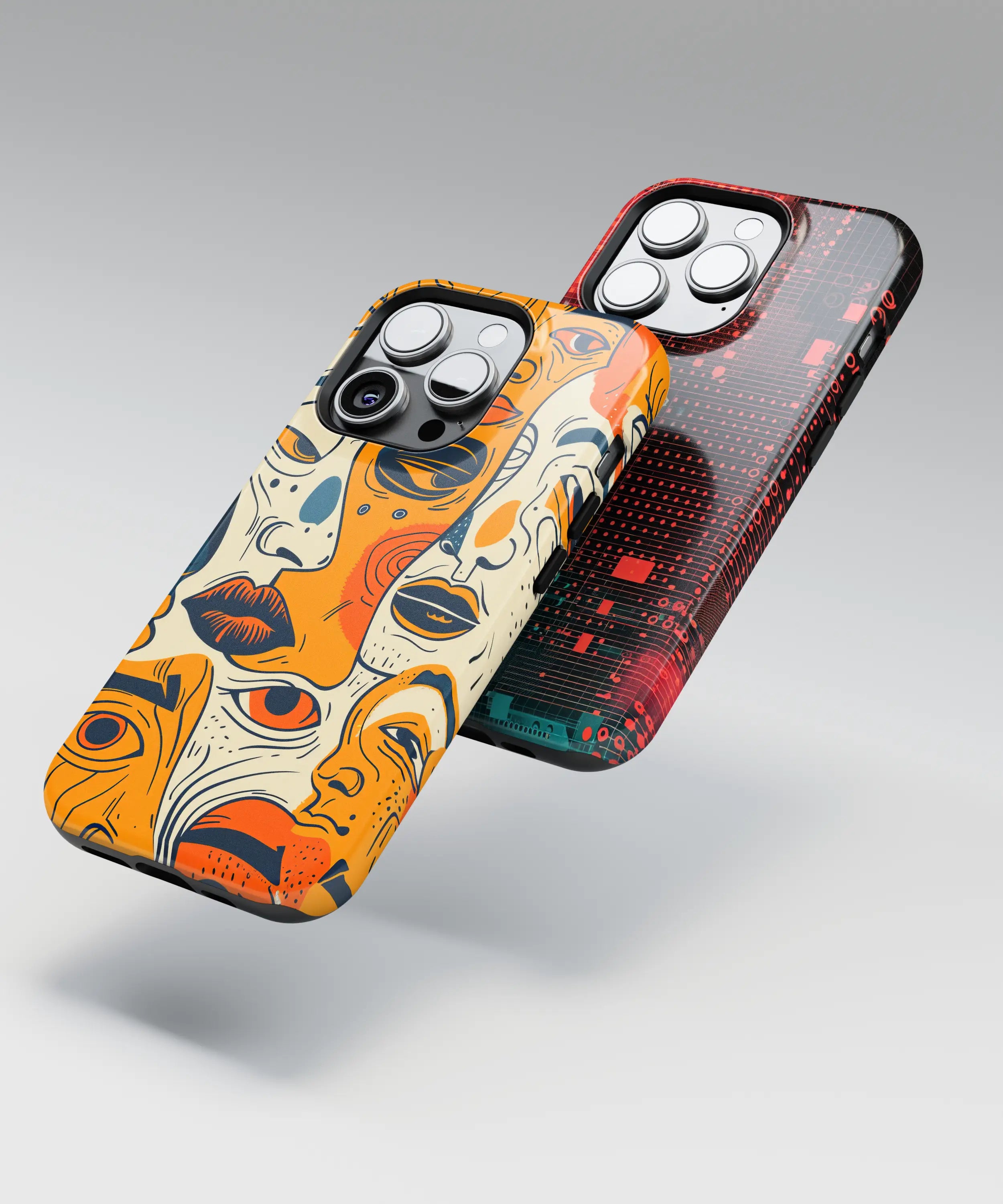 Pattern phone case designs with balanced geometric repetition and clean structure by CASE·BOB.