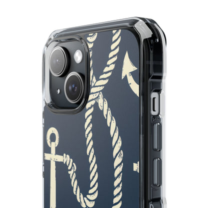 Nautical Anchors Rope iPhone 15 - Impact Clear+