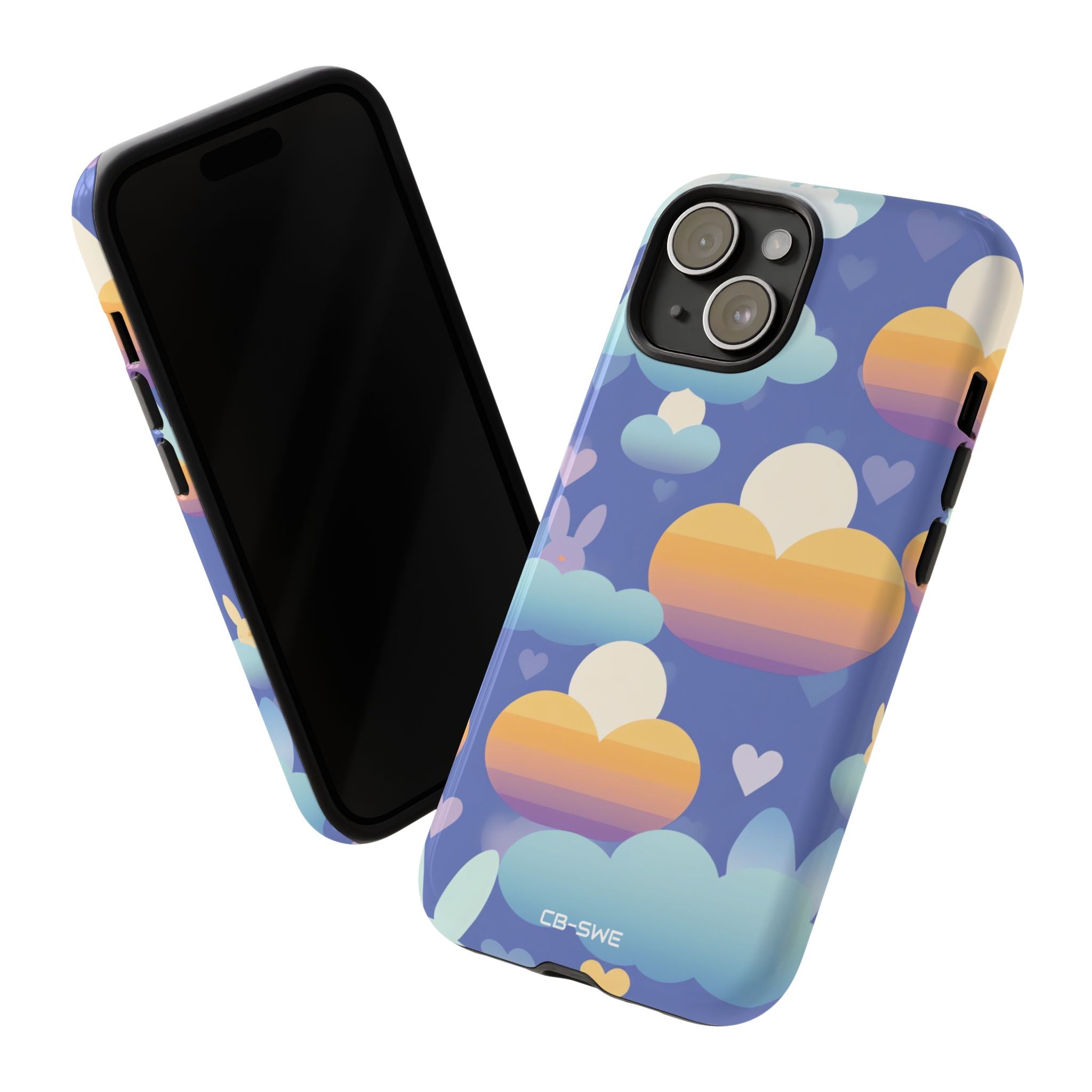 Bunnies Dance Among Clouds - iPhone Case