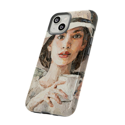 Oil Painting - Lady in a White Hat - Protective Phone Case