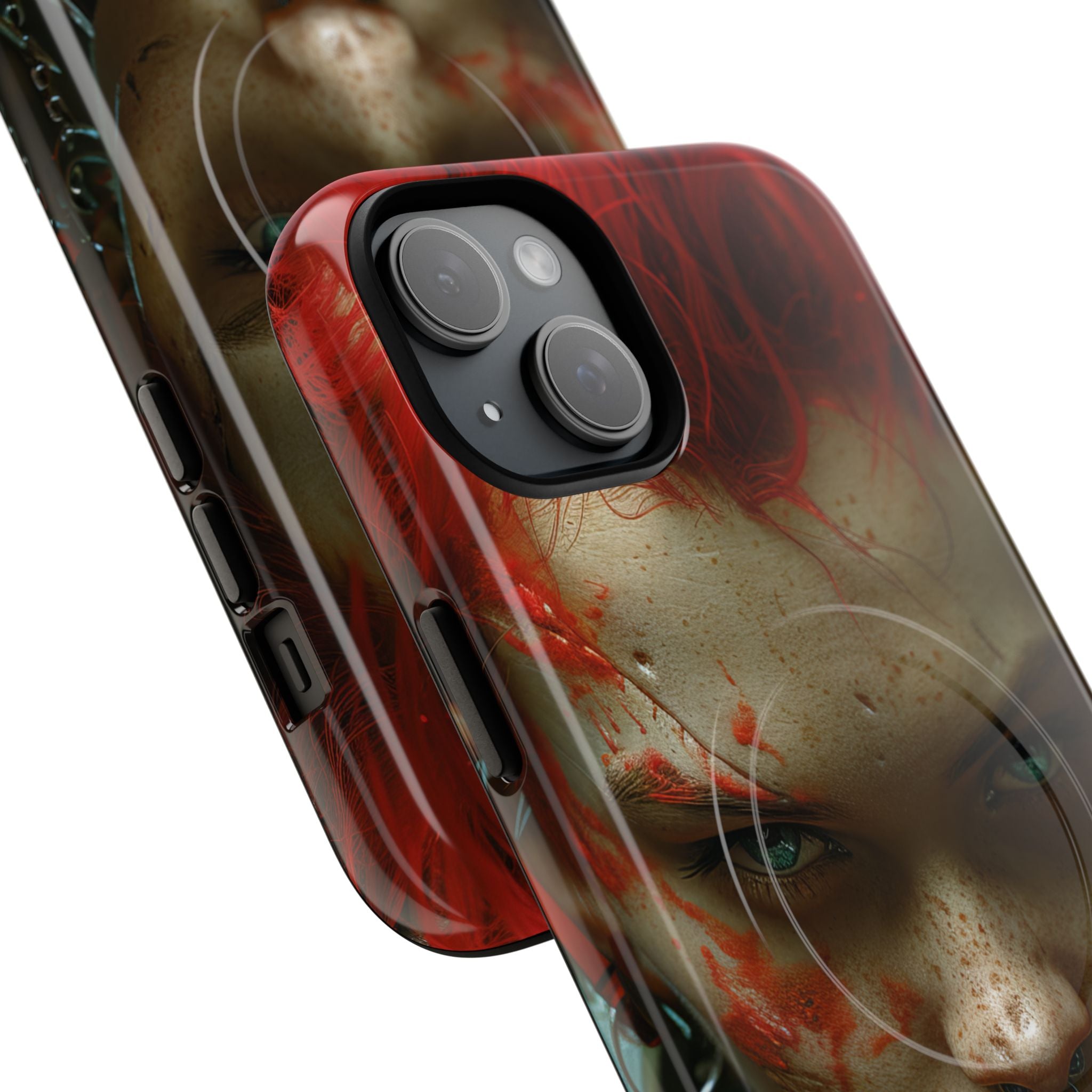 Red Spike Gaze iPhone 15 Plus Case - Tough+