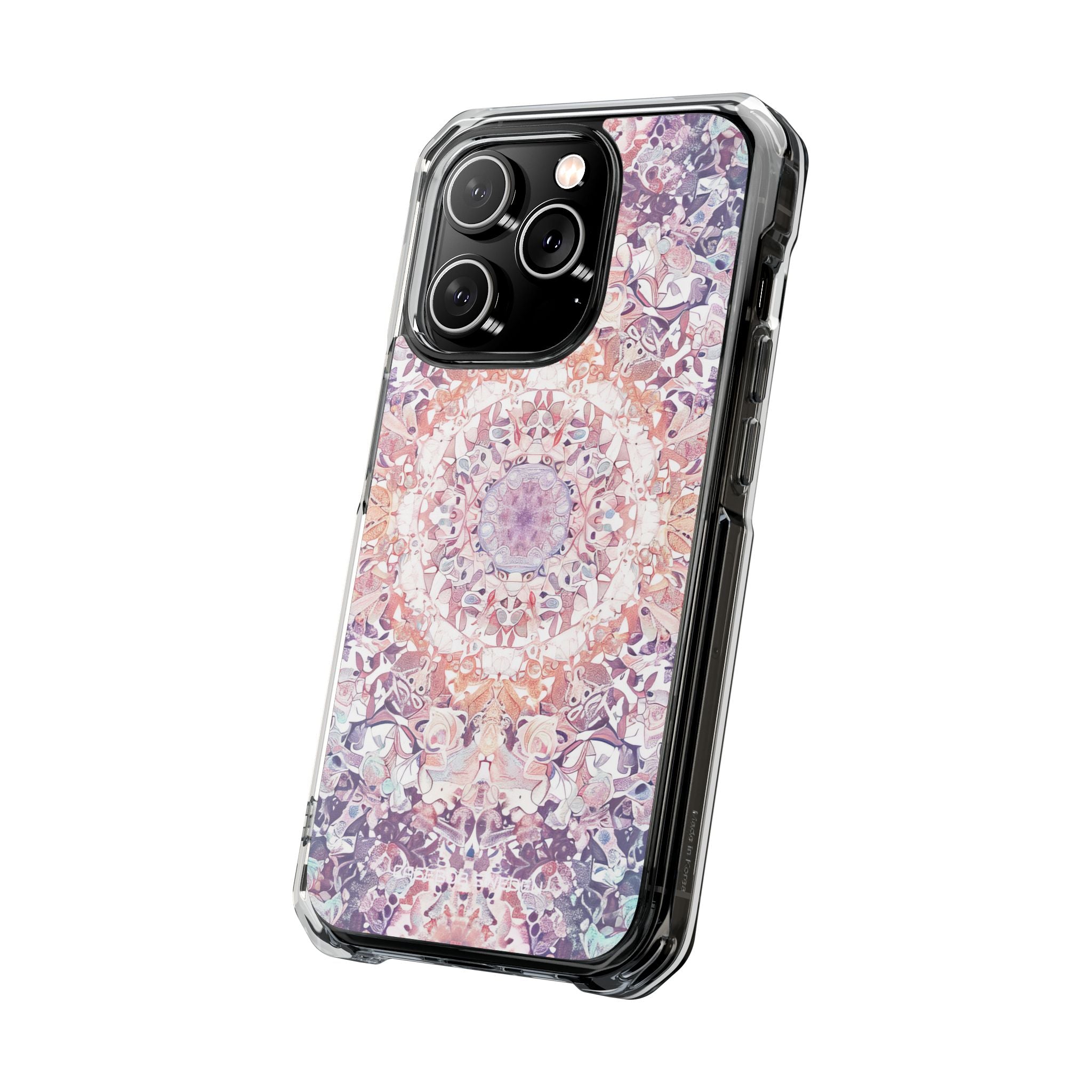 Purple Pink Mandala - Clear Impact iPhone 14 Phone Case