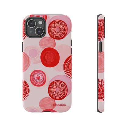 Crimson Circle Minimalism - Protective Phone Case