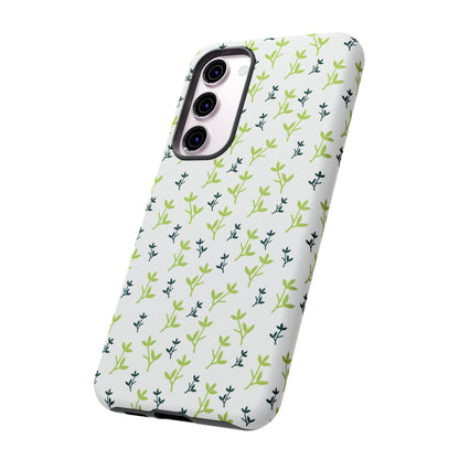 White Flower Pattern - Protective Phone Case