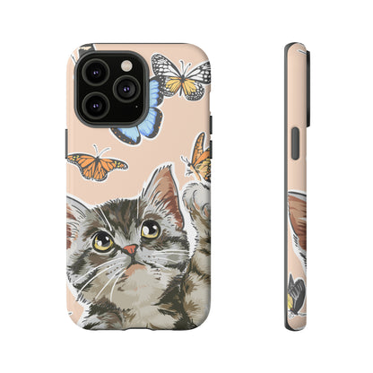 Cute Cat Butterflies - Protective Phone Case