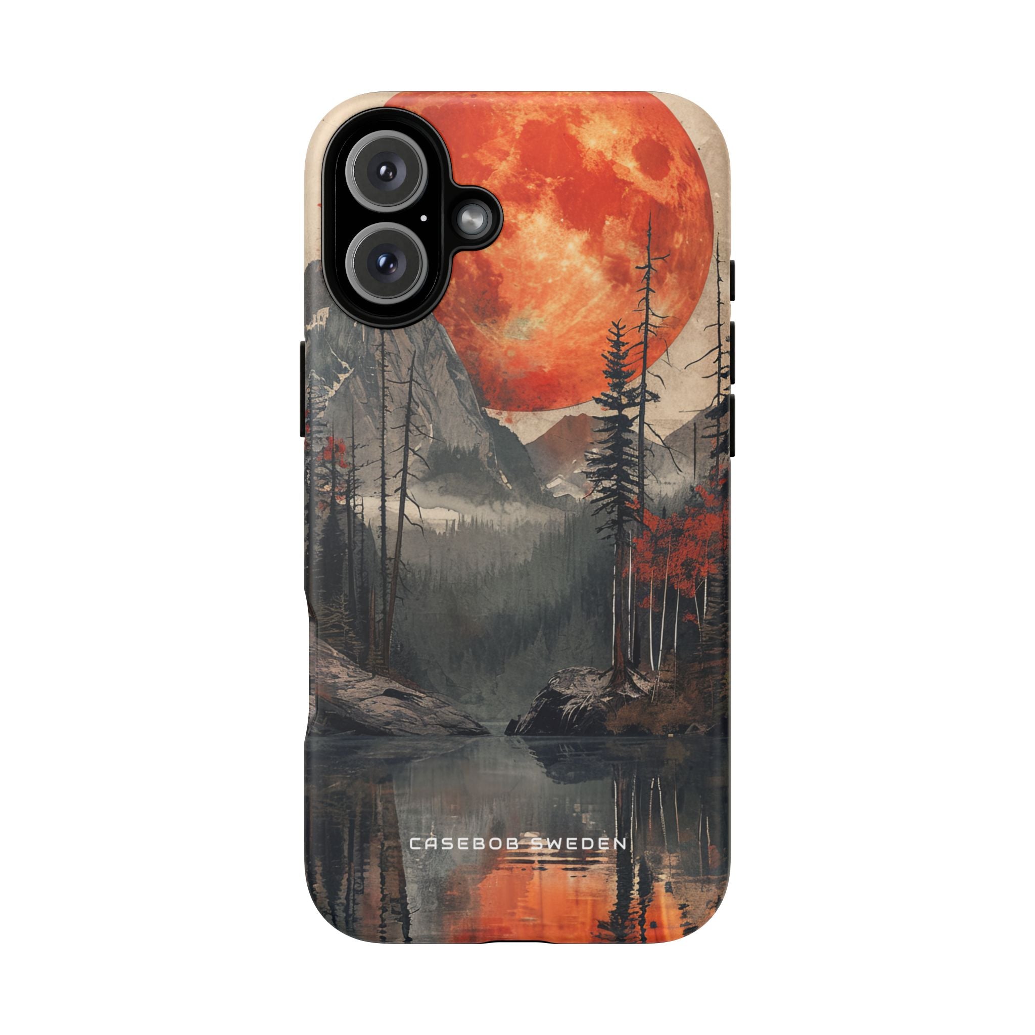 Celestial Glow Over Reflective Landscape iPhone 16 - Tough Phone Case