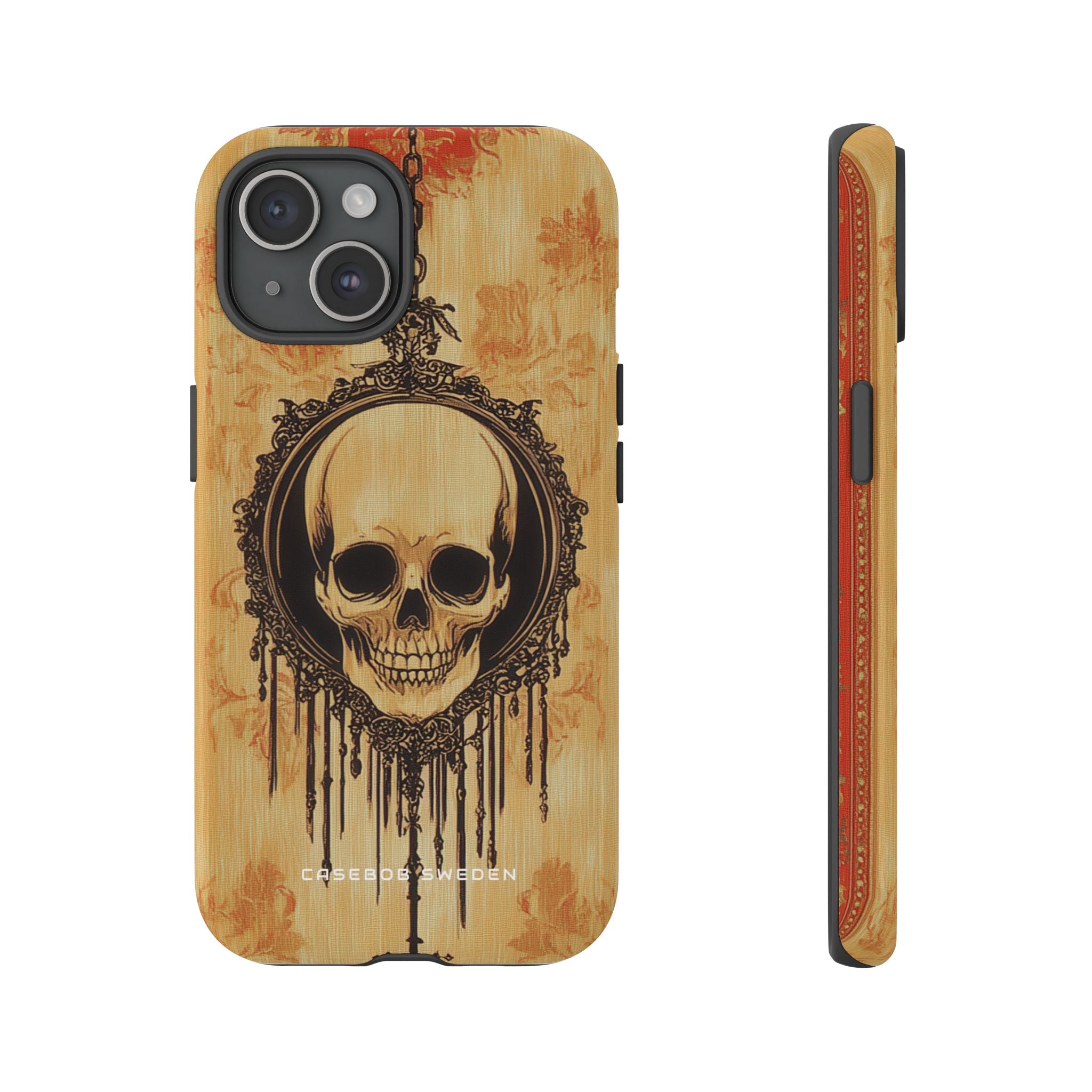 Gothic Skull Elegance iPhone 15 - Robuste Handyhülle