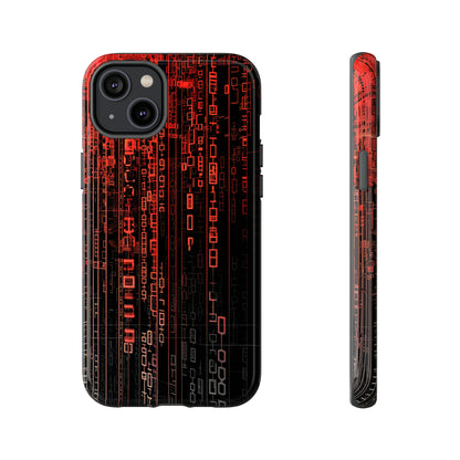 Digital Shield: Red Gradient - Protective Phone Case