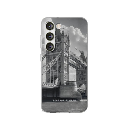 Tower Bridge Monochrome Architecture Study Samsung S23 - Flexi Phone Case