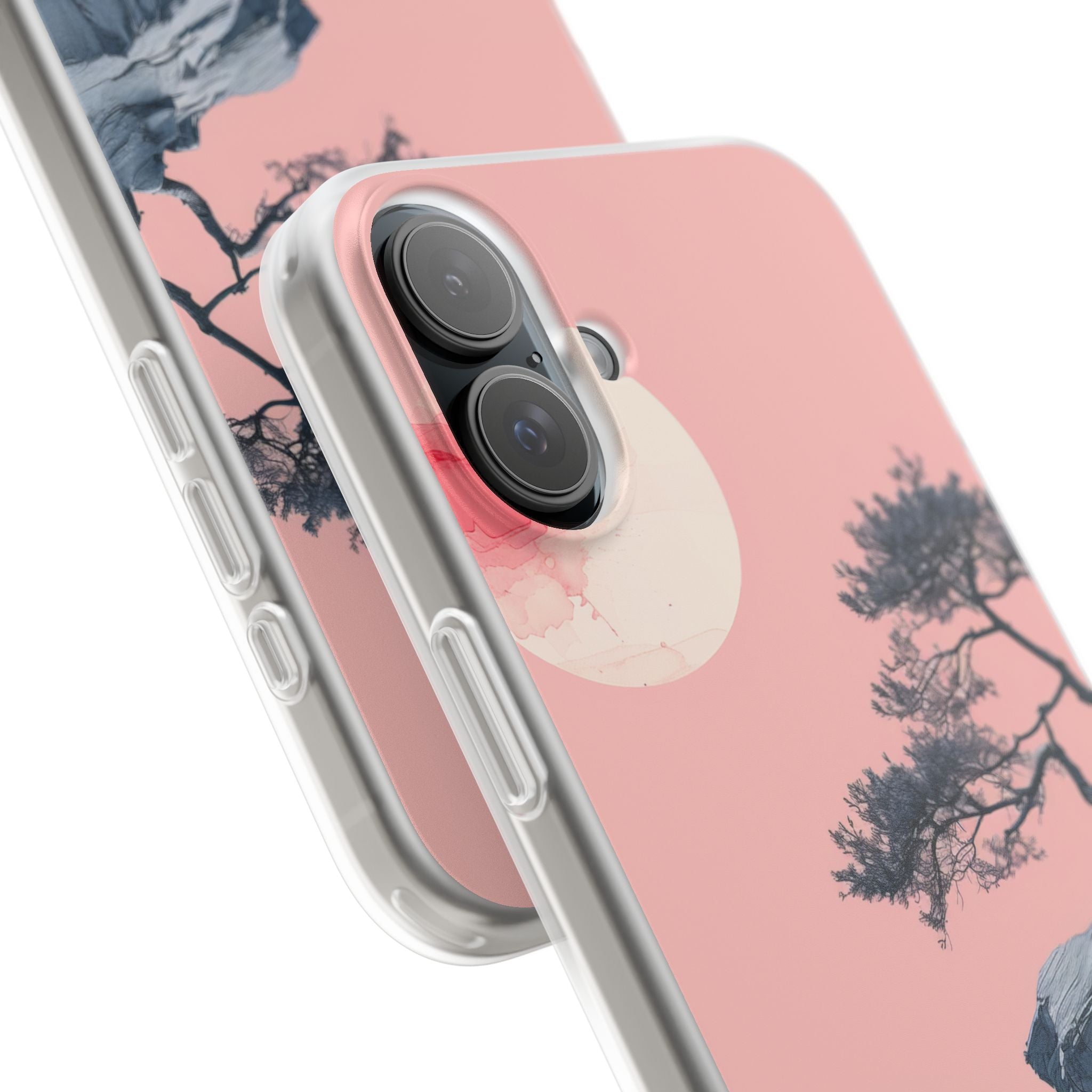 Crimson Moon Tree iPhone 16 Plus Case - Soft