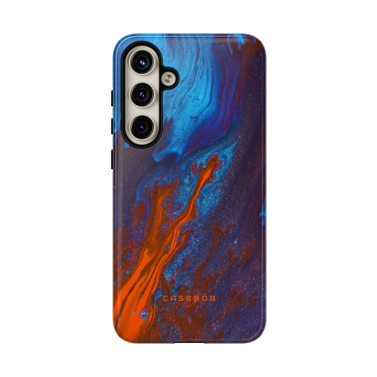 Orange Flame Ink Art - Protective Phone Case