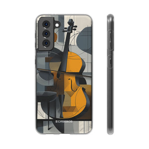 Cello-Abstraktion | Flexible Handyhülle für Samsung Galaxy