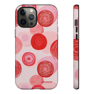 Crimson Circle Minimalism - Protective Phone Case