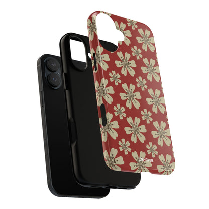 Retro Red Florals - iPhone Case