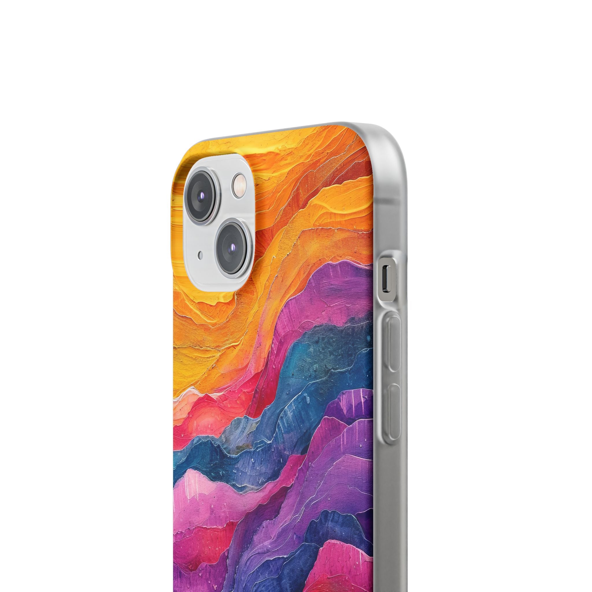 Vibrant Abstract Waves - Flexi iPhone 14 Phone Case