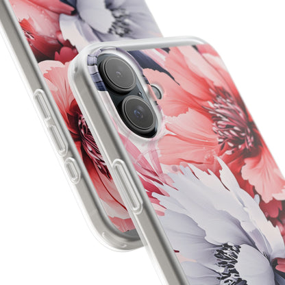 Coral Bloom iPhone 16 Plus Case - Soft