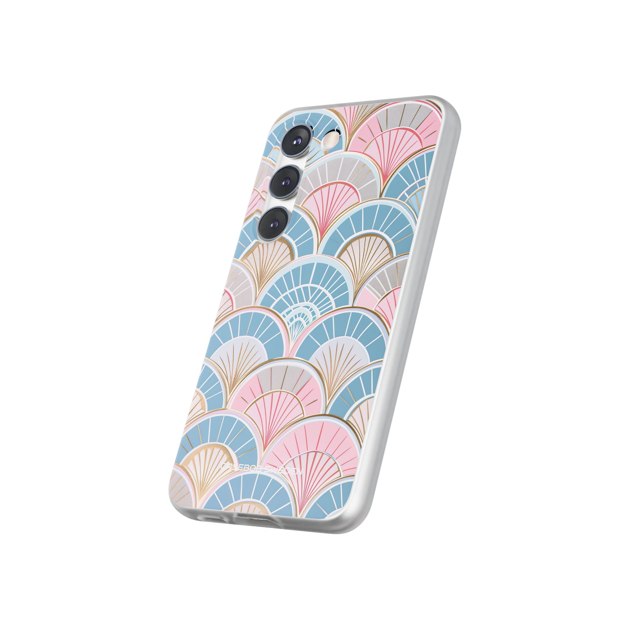 Art Deco Pastel Fan Pattern - Flexi Samsung S23 Phone Case