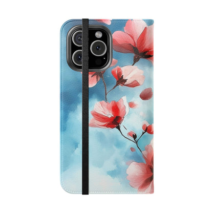 Pink Bloom Drift - iPhone 16 Max Case - Lompakkokotelo