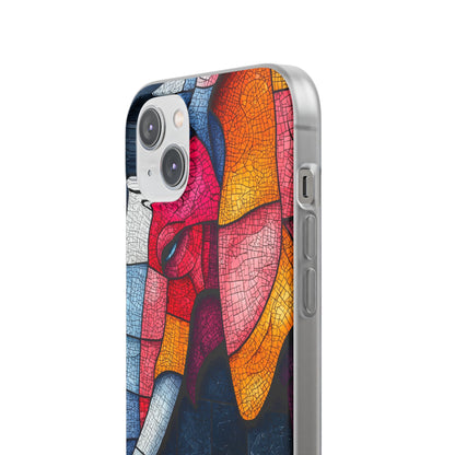 Elephant Mosaic iPhone 14 Plus Case - Soft