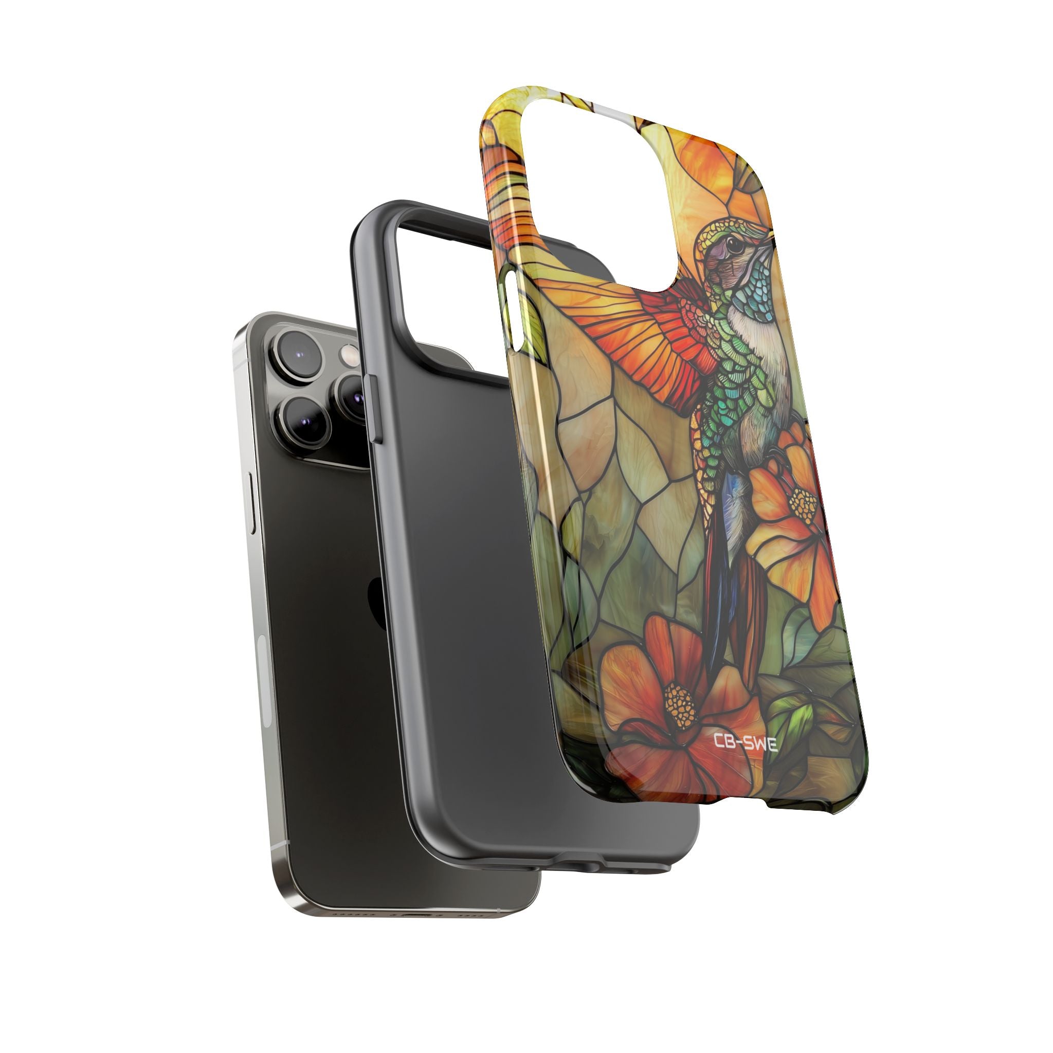 Hummingbird Dances Among Flowers - iPhone Case
