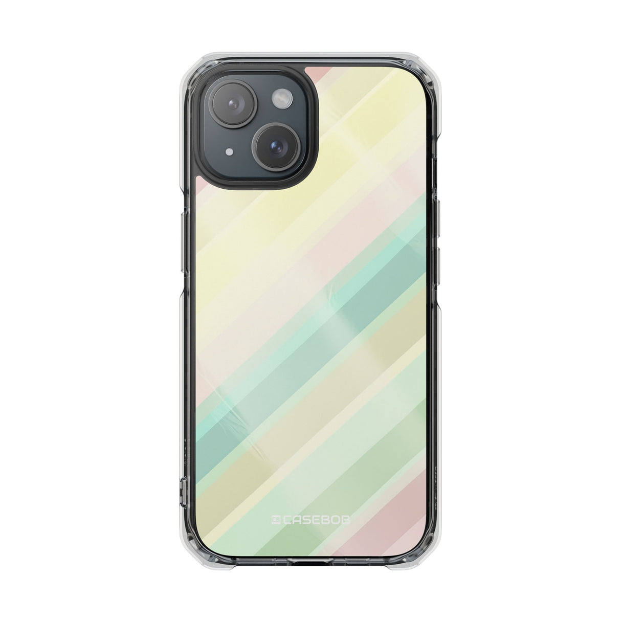 Pastellfarbenes Muster | Handyhülle für iPhone (Clear Impact Case – magnetisch)