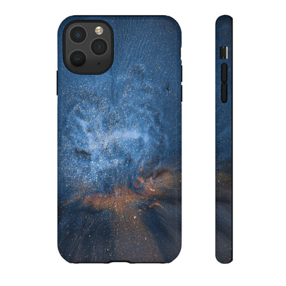 Blue Stardust Ink Art iPhone Case (Protective) iPhone 11 Pro Max Glossy Phone Case