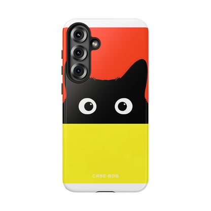 Peekaboo Cat Crimson Samsung S25 Plus Case - Tough