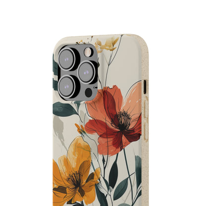 Serene Floral Harmony | Biodegradable Phone Case