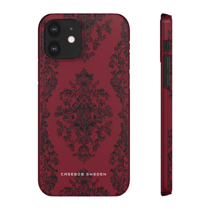 Gothic Crimson Elegance iPhone 12 - Slim Phone Case