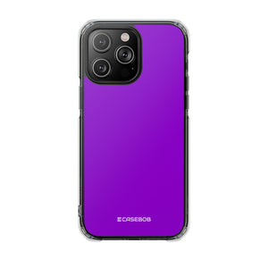 Dunkelviolett | Handyhülle für iPhone (Clear Impact Case - Magnetisch) 