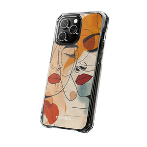 Serene Overlap - Phone Case for iPhone (Clear Impact - Magnetic)