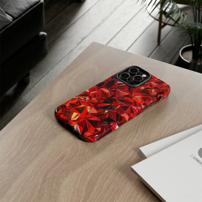 Geometric Red Fusion - Protective Phone Case